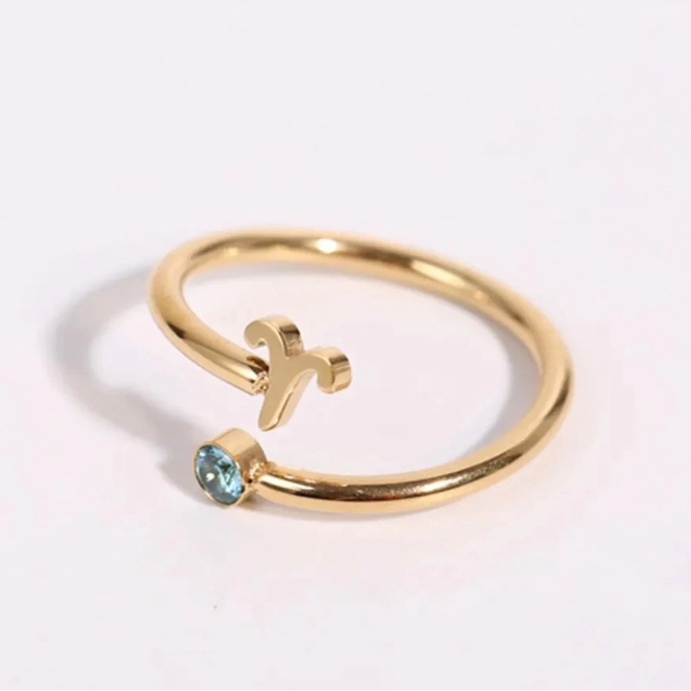 Louise Carter Aries Ring, 18k gold plated, adjustable